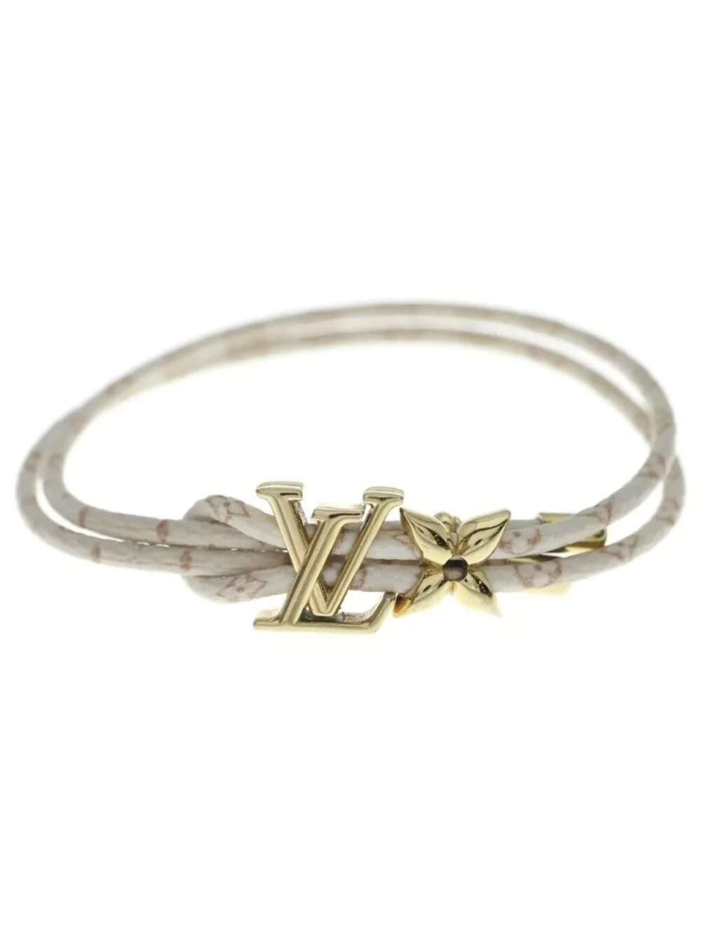 Louis Vuitton Bracelet LV Blue M Monogram Dune Bangle White